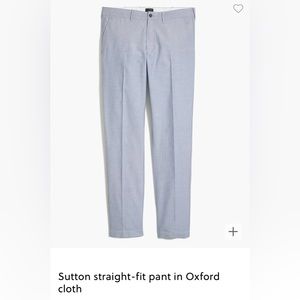 J by J Crew Sutton Straight Fit Pants Oxford Cloth Size 33W 32L